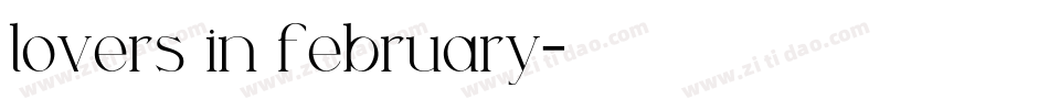 lovers in february字体转换